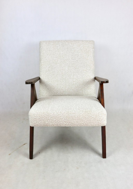 Chaise Vintage Modèle B-310 en Boucle Ivoire Blanc, 1970