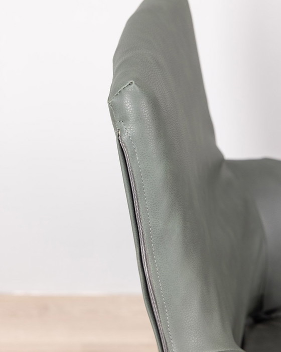 Image 1 of Vintage 50s Leather Swivel Armchair Designed by Anonima Castelli