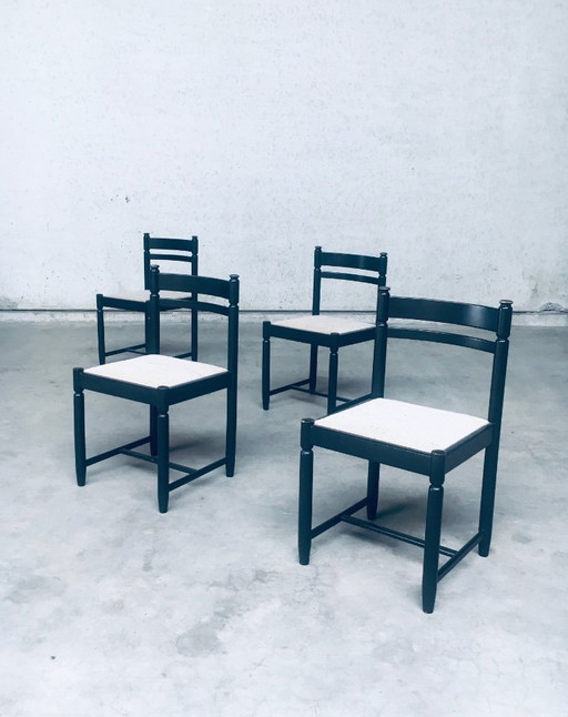 1960er MCM Italienisches Design Esszimmerstuhl-Set