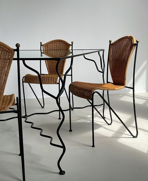 Sillas de ratán vintage 5x