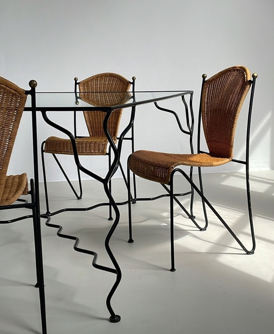 Image 1 of Chaises en rotin vintage 5x