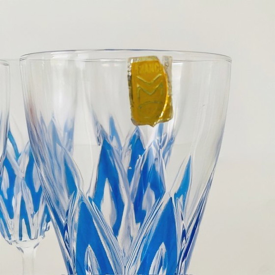 Image 1 of Ensemble de verres à champagne VMC France Reims Harlequin 1960s