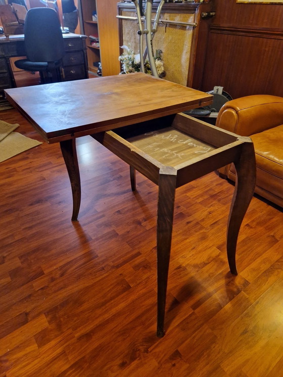 Image 1 of Wood veneer bridge table