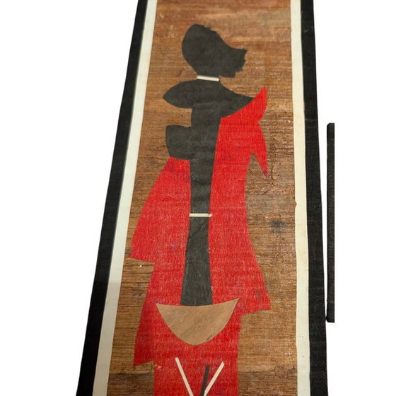 Image 1 of 3 pannelli murali intarsiati in paglia da 40 cm