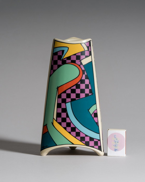 Image 1 of Dorothy Hafner for Rosenthal, “Flash” Vase Duo with Matching Ashtray, Germany, 1980s