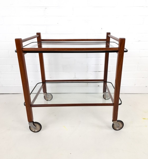 Image 1 of Carrello da tè vintage Coja in teak e vetro, anni '50/'60