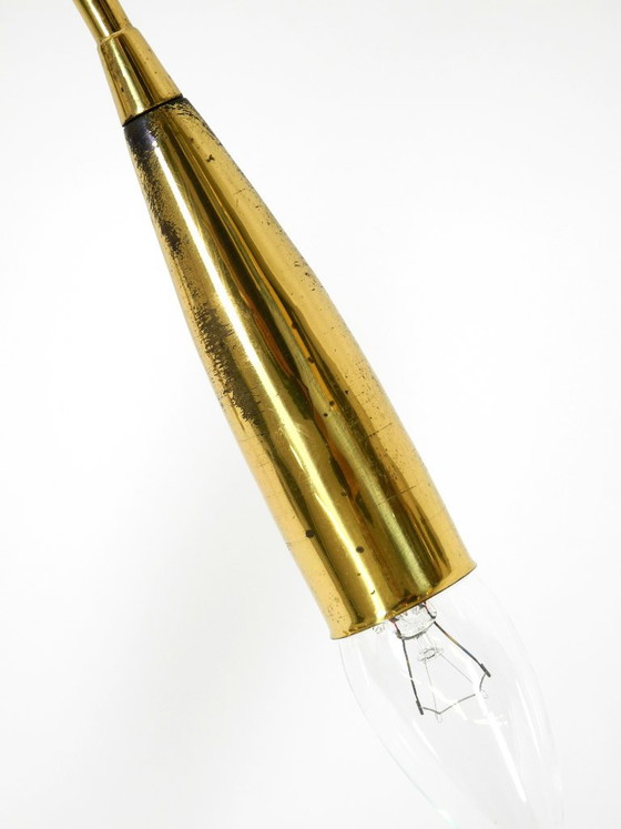 Beautiful Large 9-Arm Mid-Century Modern Brass Sputnik Ceiling Lamp – Chandeliers (photo 15 of 19)