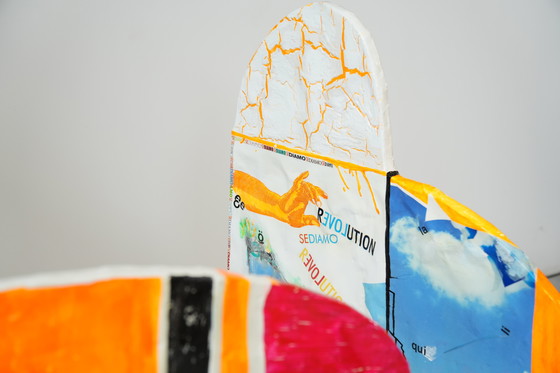 Image 1 of Set di 6 sedie Pop Art firmate da Guido Coletti (1995, firmate nel 2013)