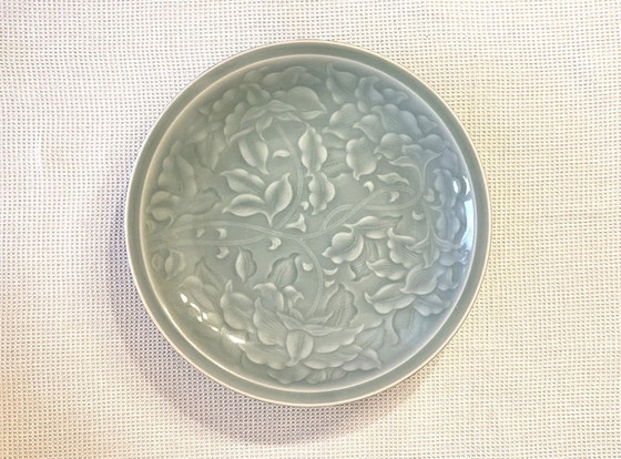 Image 1 of Celadon vase and plate