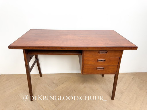 Vintage teakhouten scandinavisch bureau Deens design