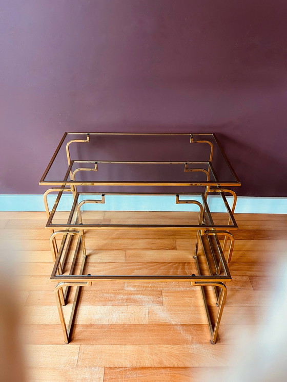 Image 1 of Juego de mesitas auxiliares italianas de los años 70.