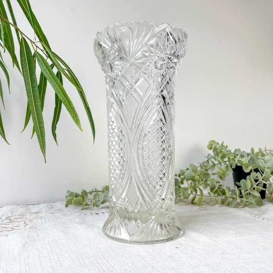 Vintage glass vase with geometric pattern – Geometrisch (photo 5 of 13)