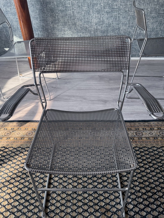 Image 1 of Juego de 3 sillas apilables cromadas "Sultana" de Arrben International, ca 80s