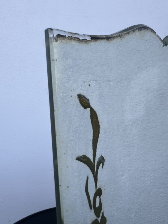 Image 1 of Miroir de table gravé Art Déco