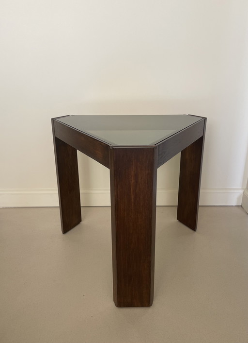 Vintage Porada Arredi wooden triangle side table
