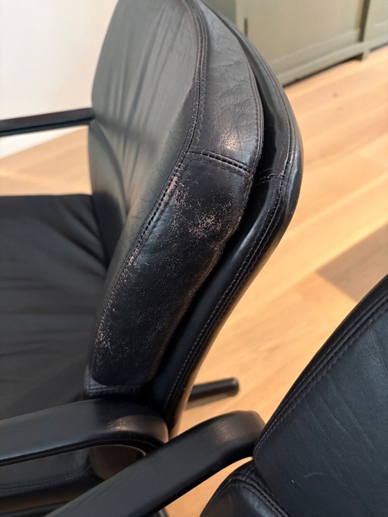 4 x Artifort F141 Swivel Armchair Geoffrey Harcourt – Leather (photo 16 of 16)