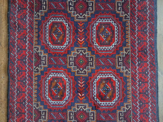 Tapis Persan Beloutch fait main 200×108cm, Coton, Laine, Multicolore (photo 6 sur 15)