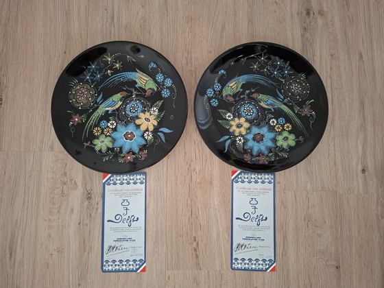 Unieke Gecureerde Set Royal Delft Zwart (29 cm) – Met Originele Bestelbon 'Spiegelbeeld' (Unicum) (photo 2 of 9)