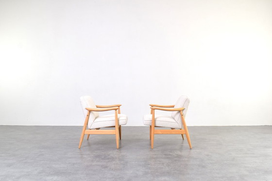 Image 1 of Fauteuils lounge style Mid-Century par J. Kędziorek, années 1960, lot de 2
