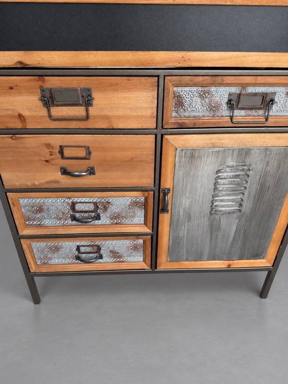 Boltze Industrial ‘Collect’ Chest of drawers – Tough & Unique – Wood, Iron (photo 4 of 7)