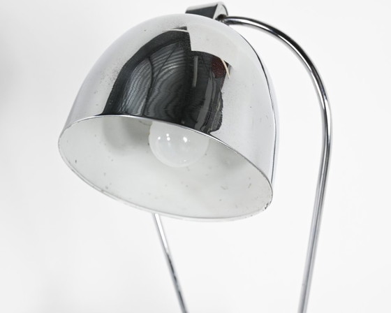 Image 1 of Lampe design Yves Jujeau et André Mounique pour Jumo. Métal chromé, France C.1930.