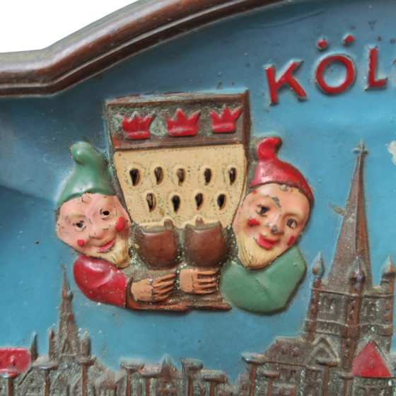 Image 1 of Keulen aan de Rijn / Vintage koperen bord