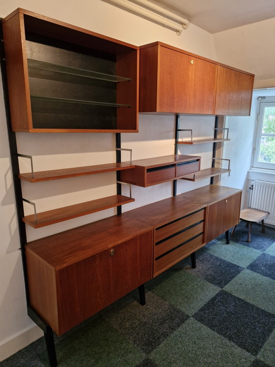 Vintage Wall System / Wall cabinet Simplalux 70s – Metal, Wood (photo 3 of 12)