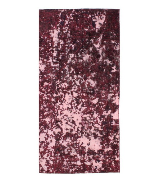 Oriental Hand-knotted Vintage Art Classic & Relief Design 193 x 97 cm Pink, Black Color