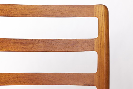 Image 1 of 1 di 6 Sedia modello 85 di Niels Møller in teak con corda danese, stile danese Mid-Century Modern degli anni '80