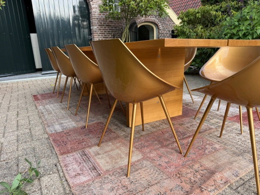 10 Driade Lago chairs in gold