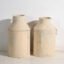 Set of two antique painted tin milk cans – Poland, circa 1950 – Decorative Objects, Iron, Rustic (photo 10 of 10)