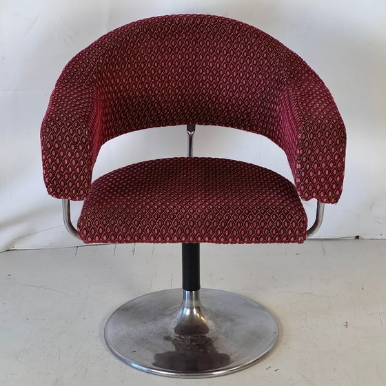 Image 1 of Fauteuil pivotant en acier Space Age, années 1960