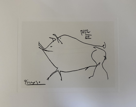 Image 1 of "Le petit cochon, 1952". Firmato e datato sulla lastra.