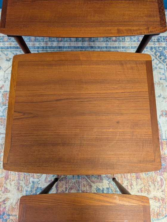 Image 1 of Tavolini vintage | mimiset, Jørgen Aakjær Jørgensen per Møbelintarsia, anni '60