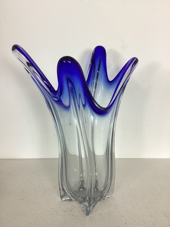 Grand Vase en Verre Design Boussu Vintage Années Soixante-dix – Glass (photo 5 of 8)