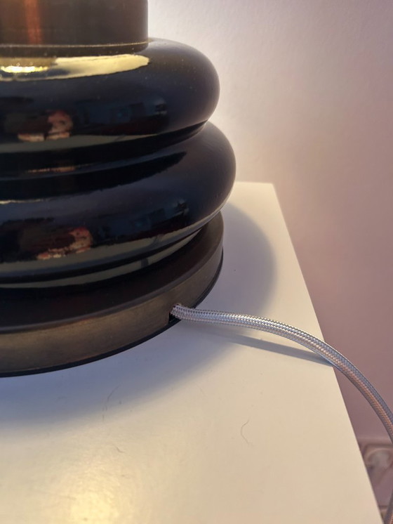 Image 1 of Set of two Mid Century table lamps - restored with new shade and cable