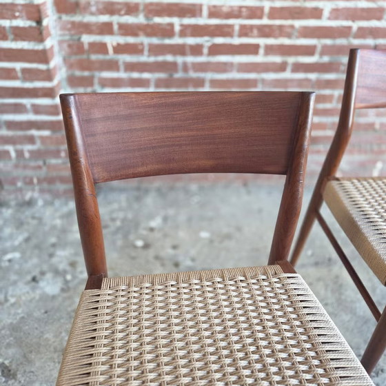 4x Wilkhahn, Georg Leowald Model 351 dining chair, teak – Chairs and lounge chairs, Paper, Wood, Vintage (photo 12 of 15)
