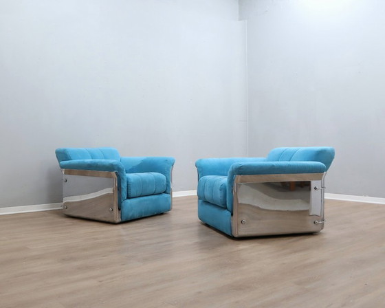 Image 1 of Vintage 1970s Saporiti Larissa Armchairs by Vittorio Introini