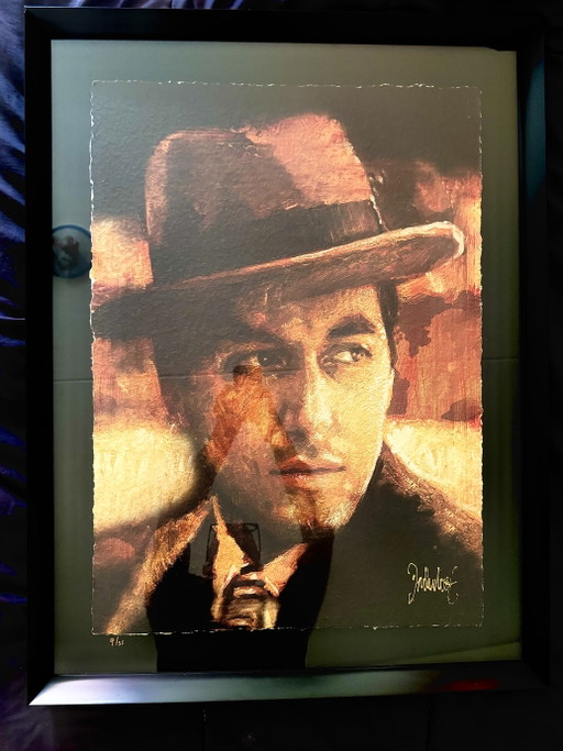 Peter Donkersloot - Michael Corleone (Godfather) – kunst, Glass, Paper