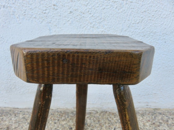 Tripod Farm Stool in Solid Wood, 50s 60s (photo 3 of 10)