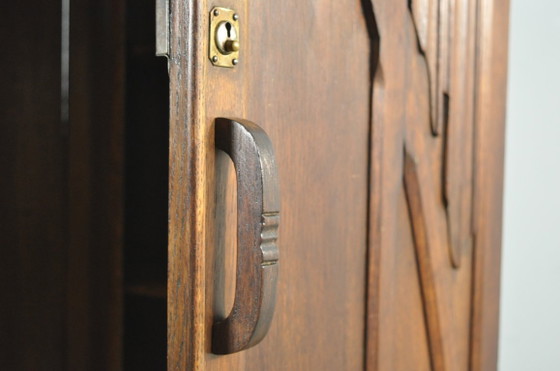 Image 1 of Armadio e/o mobile da ingresso in legno, pezzo unico in stile Art Nouveau, anni '30.