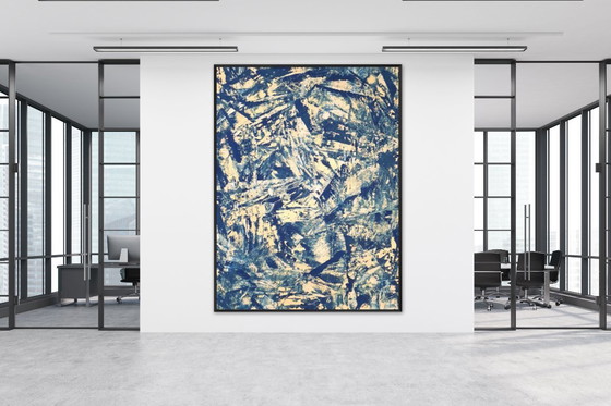 Image 1 of Jürgen Angeler - Cubismo azul y dorado