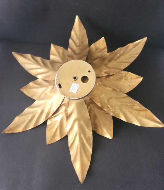 Italienische Hollywood Regency Florentiner Deckenlampe in Blumenform von Hans Kögl – Deckenleuchten, Metal (photo 19 of 29)