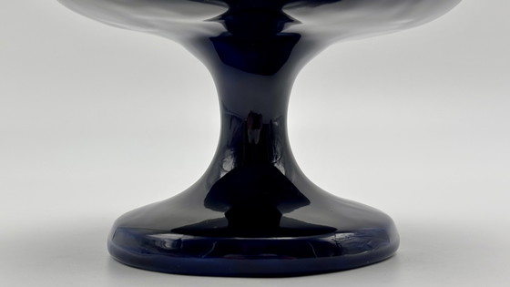 Thulin Earthenware - Cobalt Blue Art Deco Vase Nr.1532 – Faïenceries de Thulin, Ceramic (photo 11 of 13)