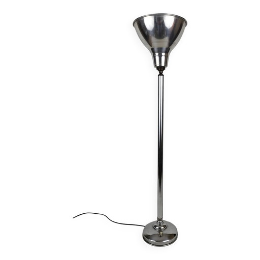 Art Deco Lampe aus Chrommetall