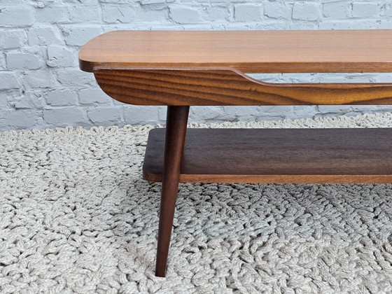 Image 1 of Mid-Century Design Rectangle Teak Wooden Coffee Table Attributed to Louis Van Teeffelen for Wébé, The Netherlands, 1960s.