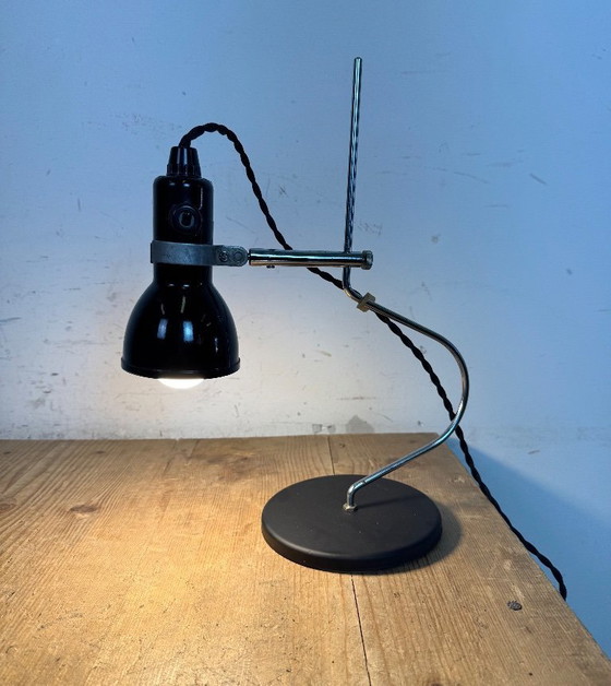 Image 1 of Lampe de table vintage en bakélite noire, années 1970