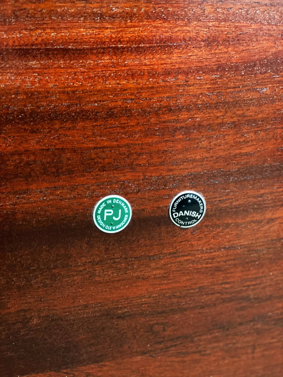 Image 1 of Mahonie bank- of salontafel door Ole Wanscher voor Poul Jeppensen