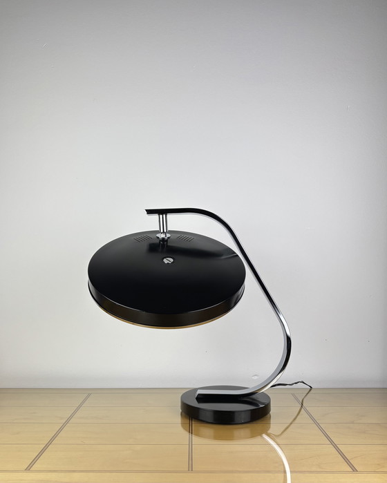 Image 1 of Brutalist Fase 520C Table Lamp by Luis Pérez de la Oliva 1960s-1970s Desktop Lamp Mid-Century Space Age Industrial Design Spain
