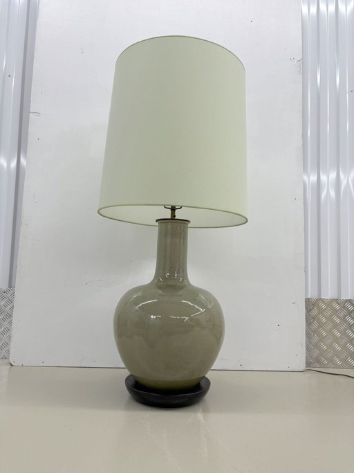 Große Celadon-Stehlampe – vloerlampen, Ceramic